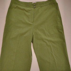 Womens Green Izod XFG Stretch Capri Pants Size 6 Waist 32 In Rise 10 Inseam 17